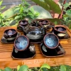 Bộ ấm chén trà Men Hoả Biến Nâu NNUT Nguyễn Văn Hải - Gốm sứ Bát Tràng cao cấp, thiết kế tinh tế, độc đáo, giảm giá 300k