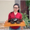 Bộ ấm chén trà Men Hoả Biến Nâu NNUT Nguyễn Văn Hải - Gốm sứ Bát Tràng cao cấp, thiết kế tinh tế, độc đáo, giảm giá 300k 3