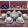 Bộ Ấm Chén Trà Men Hoạt Biến Quả Hồng Thạch - Gốm Sứ Bát Tràng Cao Cấp, Giá 330k 2