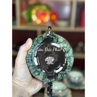 Bộ Ấm Chén Trà Men Hoạt Biến Quả Hồng Thạch - Gốm Sứ Bát Tràng Cao Cấp, Giá 330k 4