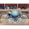Bộ Ấm Chén Trà Ngọc Thạch Xanh, Chén Trắng Tia, Gốm Sứ Bát Tràng Cao Cấp 348k 3