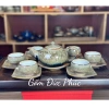 Bộ Ấm Chén Trà Ngọc Thạch Xanh, Chén Trắng Tia, Gốm Sứ Bát Tràng Cao Cấp 348k 6