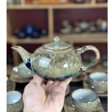 Bộ Ấm Chén Trà Ngọc Thạch Xanh, Chén Trắng Tia, Gốm Sứ Bát Tràng Cao Cấp 348k 7 Bộ Ấm Chén Trà Ngọc Thạch Xanh, Chén Trắng Tia, Gốm Sứ Bát Tràng Cao Cấp 348k 7