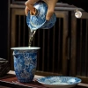 Bộ Ấm Chén Trà Sứ Cao Cấp Rồng Vân Long 12 Món Trà Đạo kèm Túi Xách Biếu Sếp Quà Tặng 6