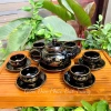 Bộ Ấm Chén Uống Trà Bát Tràng Cao Cấp Vinh Hoa Phú Quý Men Hoả Biến Kẻ Vàng Kim - Giá ưu đãi 275.000₫ 10
