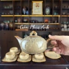 Bộ Ấm Chén Uống Trà Men Hoả Biến Hoàng Thổi Vân Tia - Gốm Sứ Bát Tràng Cao Cấp, Thiết Kế Tinh Xảo, Giá Ưu Đãi 330.000 VNĐ 6
