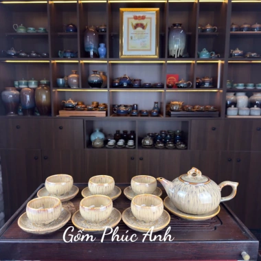 Bộ Ấm Chén Uống Trà Men Hoả Biến Hoàng Thổi Vân Tia - Gốm Sứ Bát Tràng Cao Cấp, Thiết Kế Tinh Xảo, Giá Ưu Đãi 330.000 VNĐ 10 Bộ Ấm Chén Uống Trà Men Hoả Biến Hoàng Thổi Vân Tia - Gốm Sứ Bát Tràng Cao Cấp, Thiết Kế Tinh Xảo, Giá Ưu Đãi 330.000 VNĐ 10