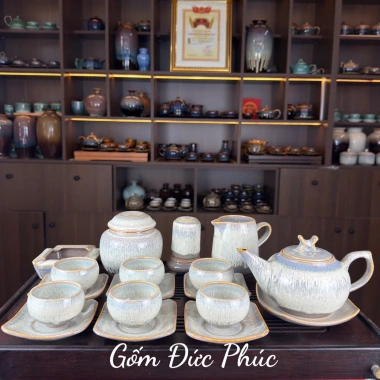 Bộ Ấm Chén Uống Trà Men Hoả Biến Tuyết Lam Gốm Sứ Bát Tràng Cao Cấp Giá ưu đãi 320.000đ 6 Bộ Ấm Chén Uống Trà Men Hoả Biến Tuyết Lam Gốm Sứ Bát Tràng Cao Cấp Giá ưu đãi 320.000đ 6