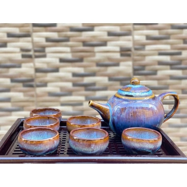 Bộ ấm chén uống trà sang trọng, tặng kèm khay - Giá ưu đãi 60.000đ, giảm tới 17%