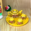 Bộ ấm chén vàng gấm thờ Thần Tài - ấm trà phong thủy sang trọng, giảm giá 22% chỉ 240.000₫ 2
