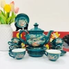 Bộ ấm chén vẽ vàng kim 24k phú quý: Gốm sứ Bát Tràng chính hãng, giá 690.000 VND 5