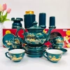 Bộ ấm chén vẽ vàng kim 24k phú quý: Gốm sứ Bát Tràng chính hãng, giá 690.000 VND 8