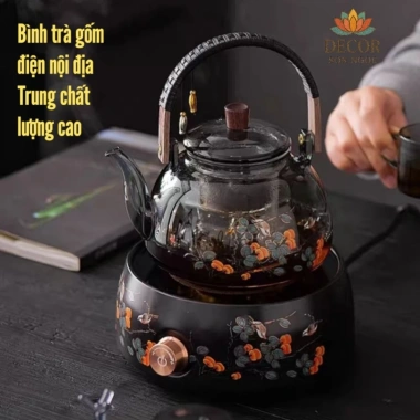 Bộ Ấm Pha Trà Điện Gốm Sứ, Bếp Đun Nước Giữ Nhiệt, Tiện Lợi – 663.320đ 3