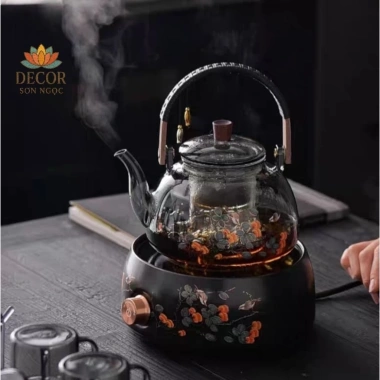 Bộ Ấm Pha Trà Điện Gốm Sứ, Bếp Đun Nước Giữ Nhiệt, Tiện Lợi – 663.320đ 8