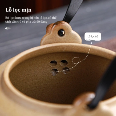 Bộ ấm pha trà gốm sứ FOFO phong cách Nhật Bản - Hộp quà tặng, chén trà cao cấp, 289.000₫