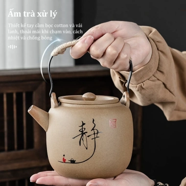 Bộ ấm pha trà gốm sứ FOFO phong cách Nhật Bản - Hộp quà tặng, chén trà cao cấp, 289.000₫