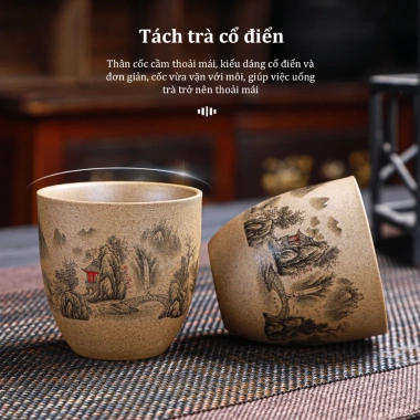 Bộ ấm pha trà gốm sứ FOFO phong cách Nhật Bản - Hộp quà tặng, chén trà cao cấp, 289.000₫