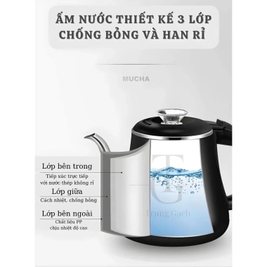 Bộ ấm siêu tốc tự động cấp nước, đun sôi nhanh, cảm ứng đa dụng - Bảo hành 12 tháng, chỉ 719.000₫ 4 Bộ ấm siêu tốc tự động cấp nước, đun sôi nhanh, cảm ứng đa dụng - Bảo hành 12 tháng, chỉ 719.000₫ 4