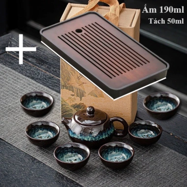 Bộ Ấm Trà 6 Tách và Khay 190ml Men Bóng Loáng, Hoa Văn Sắc Nét, Hộp Quà Quai Xách, Khay Lót - Giá ưu đãi 74.705đ 10 Bộ Ấm Trà 6 Tách và Khay 190ml Men Bóng Loáng, Hoa Văn Sắc Nét, Hộp Quà Quai Xách, Khay Lót - Giá ưu đãi 74.705đ 10