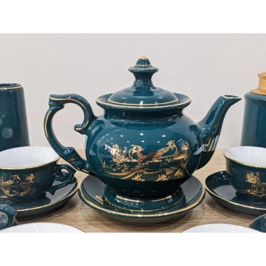 Bộ Ấm Trà Bát Tràng Vinh Hoa Phú Quý Xanh Cổ Vịt Cao Cấp - Giá ưu đãi 125.000 VND 4