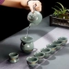 Bộ ấm trà gốm bóng sang trọng, lịch sự, 1 ấm + bộ chén lọc + 6 chén, kèm hộp quà, giá ưu đãi 299.000 VND 6