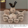 Bộ ấm trà gốm thô chữ Tĩnh đầy đủ phụ kiện trà đạo, giá ưu đãi 188.000₫