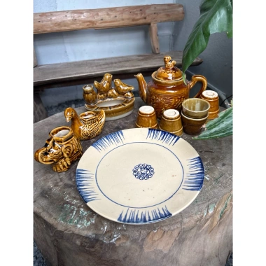Bộ Ấm Trà Gốm Xưa Vàng Nâu Nhiều Món - Thiết Kế Cổ Điển, Giá Ưu Đãi 125k 9 Bộ Ấm Trà Gốm Xưa Vàng Nâu Nhiều Món - Thiết Kế Cổ Điển, Giá Ưu Đãi 125k 9