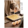 Bộ ấm trà Kung Fu hồng nhúm hoa độc đắc – ấm, 4 cốc và khay, giá ưu đãi 115.000 5