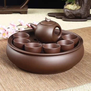 Bộ ấm trà Kung Fu Tử Sa Chaoshan - ấm trà tròn hiện đại, bộ nhỏ tiện dụng, 247.500₫ 4