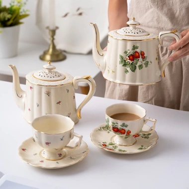 Bộ ấm trà retro vintage độc đáo đẹp đặc biệt kiểu Pháp sang trọng đẳng cấp, tặng thìa - Giá chỉ 950.000đ 4