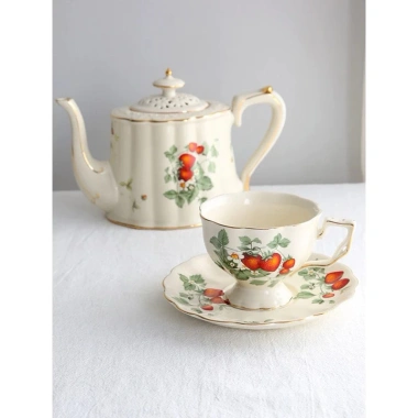 Bộ ấm trà retro vintage độc đáo đẹp đặc biệt kiểu Pháp sang trọng đẳng cấp, tặng thìa - Giá chỉ 950.000đ 10