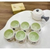 Bộ ấm trà sứ hoa sen - 6 chén gốm, hộp túi tặng biếu, ưu đãi 99.000 VND 4