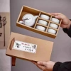 Bộ ấm trà sứ men thô cao cấp 1 ấm 6 chén - thiết kế tinh tế, hộp quà sang trọng, giá ưu đãi 76,160₫ 4
