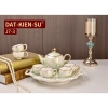 Bộ Ấm Trà Sứ Vân Đá Xanh Viền Vàng - Đĩa Rời Sang Trọng, Giá Ưu Đãi 800k 3