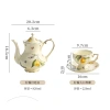 Bộ ấm trà sứ vintage cổ điển họa tiết chanh vàng - Trà chiều sang trọng, giảm 22% 5
