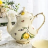 Bộ ấm trà sứ vintage cổ điển họa tiết chanh vàng - Trà chiều sang trọng, giảm 22% 6