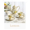 Bộ ấm trà sứ vintage cổ điển họa tiết chanh vàng - Trà chiều sang trọng, giảm 22% 10