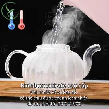 Bộ Ấm Trà Thủy Tinh 6 Chén + Đế Nến, Bình Trà 600ml Lọc Nóng - Giá Ưu Đãi 89.000đ