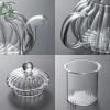 Bộ Ấm Trà Thủy Tinh 6 Chén + Đế Nến, Bình Trà 600ml Lọc Nóng - Giá Ưu Đãi 89.000đ 8