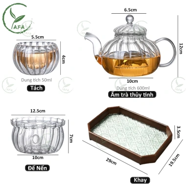 Bộ Ấm Trà Thủy Tinh 6 Chén + Đế Nến, Bình Trà 600ml Lọc Nóng - Giá Ưu Đãi 89.000đ 9 Bộ Ấm Trà Thủy Tinh 6 Chén + Đế Nến, Bình Trà 600ml Lọc Nóng - Giá Ưu Đãi 89.000đ 9