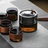 Bộ ấm trà thủy tinh chịu nhiệt cao, tách trà văn phòng không bỏng – Giá chỉ 432.000 VND 2