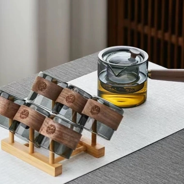 Bộ ấm trà thủy tinh chịu nhiệt cao, tách trà văn phòng không bỏng – Giá chỉ 432.000 VND 4