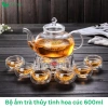 Bộ Ấm Trà Thuỷ Tinh Hoa Cúc 6 Chén Đế Nến - Sang trọng, Giá ưu đãi 68.900