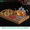 Bộ Ấm Trà Thuỷ Tinh Hoa Cúc 6 Chén Đế Nến - Sang trọng, Giá ưu đãi 68.900 5