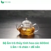 Bộ Ấm Trà Thuỷ Tinh Hoa Cúc 6 Chén Đế Nến - Sang trọng, Giá ưu đãi 68.900 7