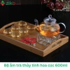 Bộ ấm trà thủy tinh hoa cúc chiếu nhiệt - Nhiều mẫu chọn, giá ưu đãi 69.000đ 2