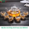Bộ ấm trà thủy tinh hoa cúc chiếu nhiệt - Nhiều mẫu chọn, giá ưu đãi 69.000đ 4
