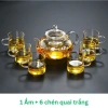 Bộ ấm trà thủy tinh hoa cúc chiếu nhiệt - Nhiều mẫu chọn, giá ưu đãi 69.000đ 6