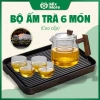 Bộ ấm trà thủy tinh Mixmore kèm khay – Thưởng trà tại nhà, phòng khách – Giá ưu đãi 390.000₫