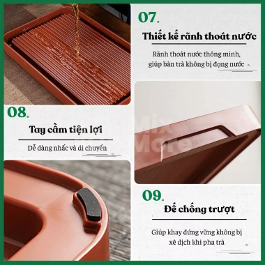 Bộ ấm trà thủy tinh Mixmore kèm khay – Thưởng trà tại nhà, phòng khách – Giá ưu đãi 390.000₫